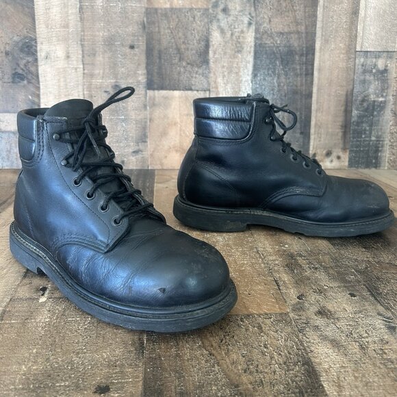 Red Wing Vintage Steel Toe Oil Resistant Work Boots Mens 8.5 EE - Picture 2 of 12